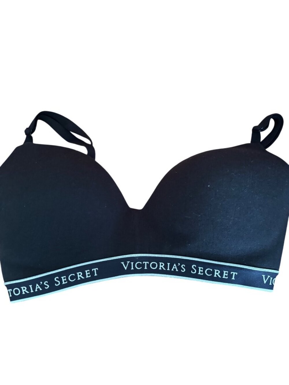 Victorias Secret Black Lightly Lined T-Shirt Bra 34DD Modal Blend
